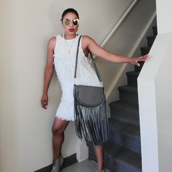 Zara Fringe Party Dress, Sz 30 - Picture 10 of 16